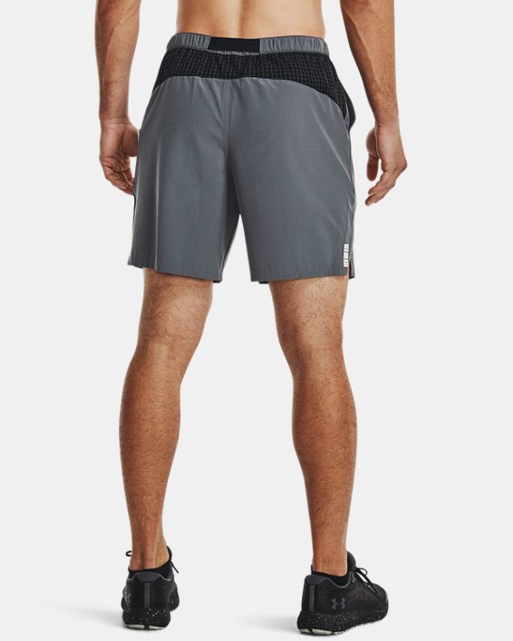 Men's UA Iso-Chill Trek Amphib 2-in-1 Shorts, Gray, pdpMainDesktop image number 1